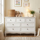 May in Color 7 Drawer Dresser with Solid Wood Legs for Bedroom, Living Room, Hallway