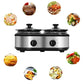 Superjoe Dual Pot Slow Cooker 2x1.25 qt Food Warmer with Adjustable Temp Slow Cooker Buffet Server Stainless Steel