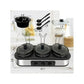Superjoe Electric Slow Cooker Buffet, 3-Pots Stainless, Server Black 4.5qt 3-Crock