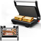 Heynemo 3-in-1 Portable Panini Press Sandwich Maker with Nonstick Interior, 1000W