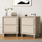 Heynemo 2-Drawer Dresser, Modern Wood Design with Clean Edges, Versatile Storage for Bedroom, Living Room, Office, and Entryway, Beige