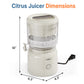Sunvivi Citrus Juicer Electric, 90W Automatic Orange and Lemon Squeezer, Fast 15,000 RPM Fruit Juicer, Compact Design, Easy to Clean with Cleaning Brush, Beige