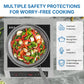 Heynemo Portable Induction Cooktop, 1800W Electric Induction Cooker Hot Plate 10 Power 14 Temperature Setting, Countertop Burner with Timer, Black