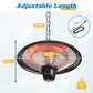 Heynemo Patio Heater with 3 Adjustable Modes, Ceiling Mounted Outdoor Electric Heater, Waterproof Ceiling Heater for Porch, Garage, Balcony, Black