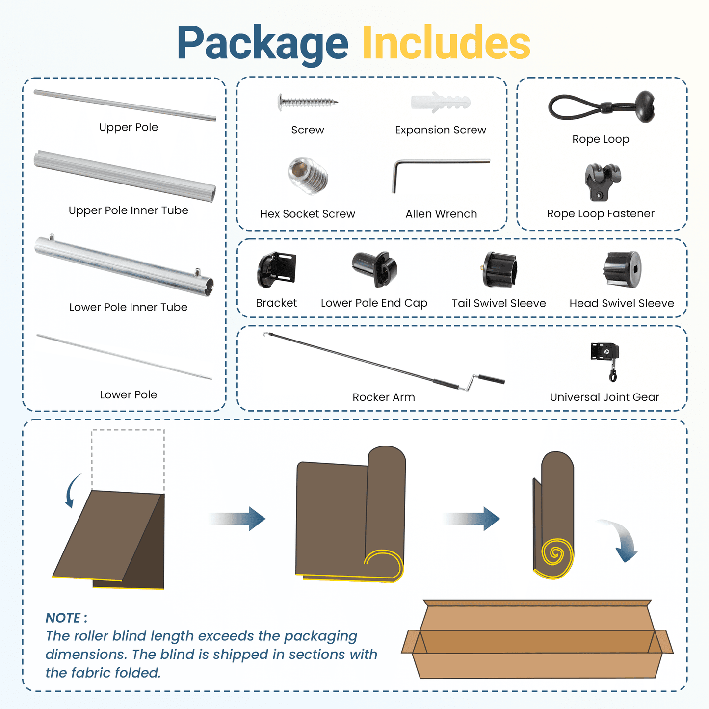CozyHome Outdoor Roller Shade 6' x 8', Cordless Patio Shade with Crank Handle, 95% UV Protection, Aluminum Privacy Sun Shade for Patio, Gray
