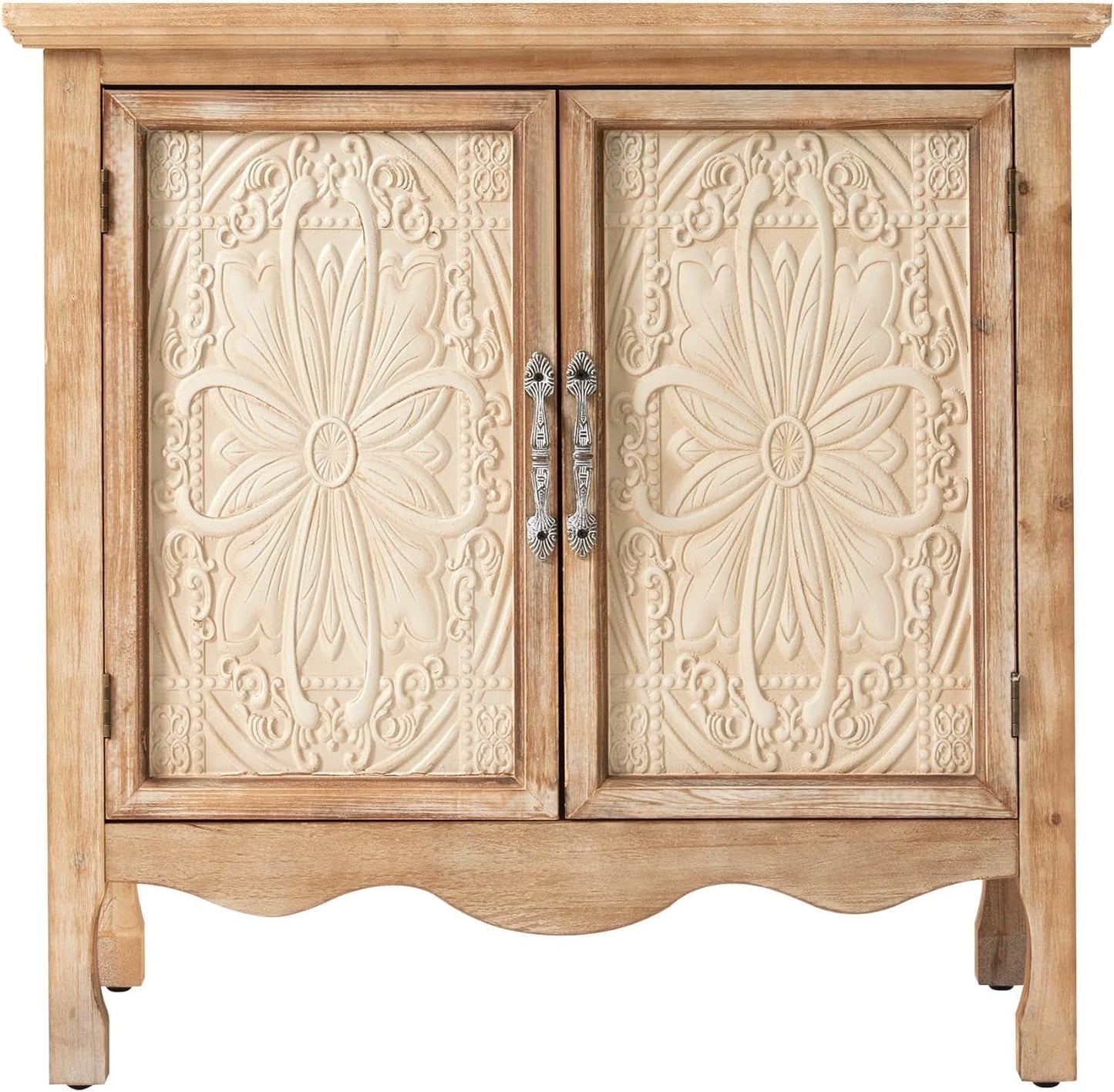 May in Color 2-Door Storage Cabinet, Accent Buffet Sideboard Cabinet, for Hallway, Dining Room, Living Room, Entryway, Natural