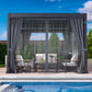 Heynemo 10' x 12' Aluminum Louvered Pergola with Adjustable Roof for Patio, Deck and Garden, Elegance Outdoor Shade