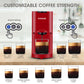 Homepraise 3 IN 1 Multi Capsules Coffee Machine,coffee machine with automatic cleaning function,for Strong Espresso,Americano Coffee,Cappuccino,Macchiato et,Red