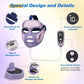 Sunvivi LED Light Therapy Face Mask with Red & Blue Light, 180 LEDs, Eye Warming, Home Skincare Device, Purple