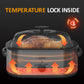 Superjoe Electric Roaster Oven, 24 QT Roaster with 3 Compartments and Self-Basting Lid, Turkey Roaster Oven with 150-450¡ãF Full-Range Temperature Control, Removable Pan & Rack,Silver