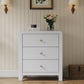 May in Color Modern Chest of Drawers Set of 2, with Rounded Table Corners, White