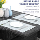 Superjoe 7 Pieces Outdoor Patio Furniture Set with Ottoman, Blue