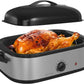 Superjoe 1450 Square Non Stick Stainless Steel Roaster Pan with Lid