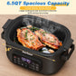 Heynemo 12-in-1 Digital Programmable Slow Cooker, 6.5 QT Large Multicooker, Multi-Cooker with Timer, Temp Control, Black