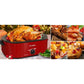 Superjoe 26 QT Electric Roaster Oven, Stainless Steel, Self-Basting Lid Removable Insert Pot for Gathering and Dining, Red