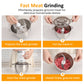 Sunvivi 350W Food Processor and Chopper Combo, 4-in-1 Blender for Meat, Vegetables, Coffee Grinding, Juicing & Garlic Peeling