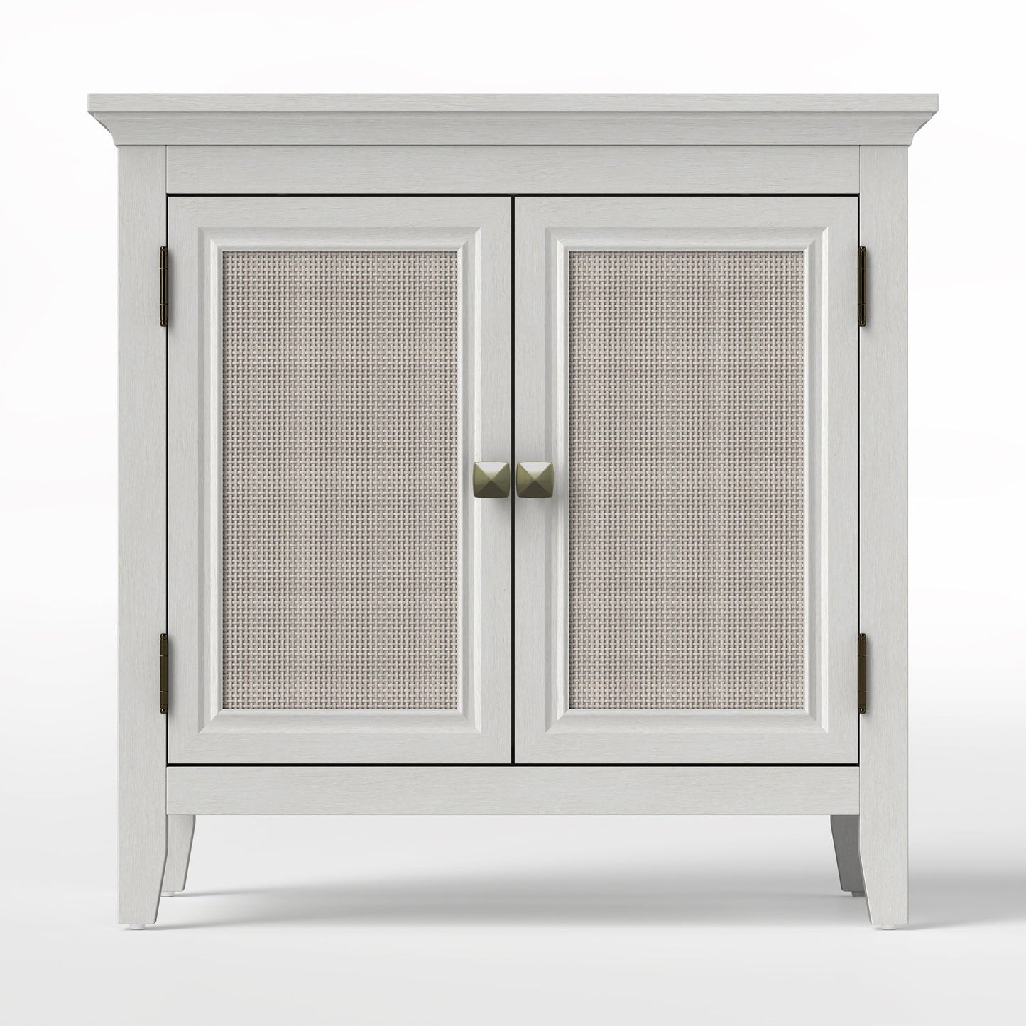 Storage Cabinet, Kitchen Sideboard Cabinet with Rattan Decor Doors, Accent Buffet Cabinet with Adjustable Storage Shelf, Wood Cabinet Organizer for Hallway, Dining Room, Living Room