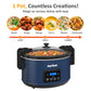 8.5QT Programmable Slow Cooker with Locking Lid, Versatile Food Warmer, Digital Timer, Portable Multi-Cooker with Adjustable Temperature Settings, and Dishwasher Safe Components, Blue