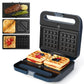 Heynemo 3-in-1 Electric Sandwich Maker Waffle Grill Panini Press 1000W Non-Stick Removable Plates Blue