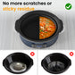 Heynemo 6 Qt Programmable Slow Cooker with 2-in-1 Silicone Liners and Digital Timer, Blue
