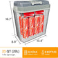 Heynemo 21QT Car Electric Cooler and Warmer with Handle, Portable 12V Plug-in Car Refrigerator, Small Electric Cooler for Vehicle, Truck, Travel, Office, Gray