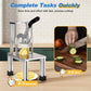 Sunvivi French Fry Cutter Heavy Duty, Commercial Potato Slicer with 2 Blades (1/2" & 3/8"), Stainless Steel for Home & Restaurant