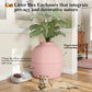 Hidden Litter Box with Faux Plant, Large Cat Litter Box with Rattan Pattern, Heavy Duty PP Material Litter Box Enclosure Furniture for Home Decor,Pink