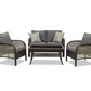 4 Pieces Outdoor Wicker Furniture Set