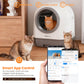Smart Self-Cleaning Automatic Cat Litter Box with Odor Control, Infrared Sensors, Sleep Mode, and Remote APP Control for Hands-Free Convenience, White