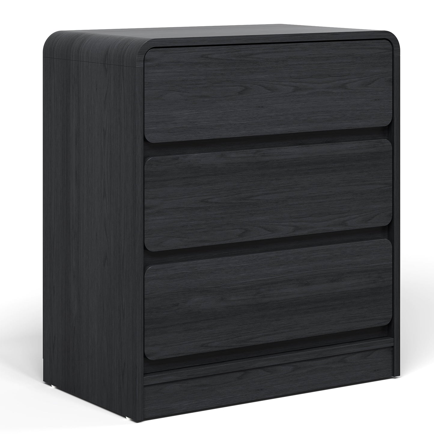 May in Color Black Handle?Free 3?Drawer Dresser Set of 2, Tall Nightstand, Modern Storage Cabinet for Bedroom, Living Room, Office