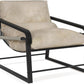Royalcraft Modern Accent Chair, Comfy Armchair with Cushion and Metal Frame, Lounge Sofa Chair for Living Room, Bedroom, Home Office, Beige