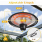 May in Color 1500W Outdoor Hanging Heater, Electric Infrared Hanging Heater, Waterproof Ceiling Heater with 3 Adjustable Modes, Ideal for Porch, Garage, Balcony, Black