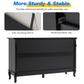 May in Color 7 Drawer Dresser with Solid Wood Legs for Bedroom, Living Room, Hallway, Black