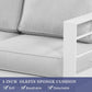Superjoe Outdoor 2 Seats Patio Aluminum Loveseat Furniture, All-Weather Sofa Couch White Metal Chair with Cushions, Light Grey