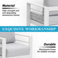 Superjoe Aluminum Outdoor Furniture Set 4 Pcs Patio Sectional Conversation Sofa Set with Coffee Table,White