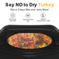 Superjoe 22 Quart Electric Roaster Oven with Visible & Self-Basting Lid, Large Turkey Roaster with Defrost Warm Function, Adjustable Temperature, Removable Pan Rack, Stainless Steel, Red