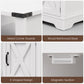 LED Nightstand with Charging Station, Farmhouse Wooden Side Table, Bedside Table with Storage Cabinet and Shelf, Rustic End Table for Bedroom, Living Room