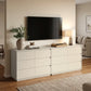 May in Color 6 Drawer Dresser with Charging Station for Bedroom, Beige