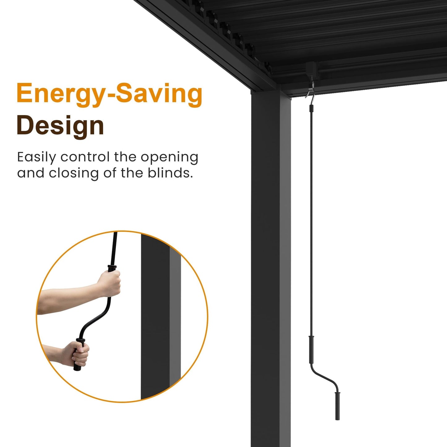 RoyalCraft 12'x16' Adjustable Louvered Pergola, Metal Hardtop Pergola with Adjustable Roof, Heavy-Duty Aluminum Outdoor Pergola for Patio, Deck, Garden, Yard, Black