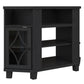 Heynemo Corner TV Stand with Adjustable Shelves and Acrylic Doors, TV Cabinet for Living Room, Bedroom