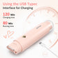 Heynemo Versatile 2-in-1 Electric Bikini Trimmer for Women: Waterproof Pubic Razor for Face Body Bikini Underarm Leg Arm, Pink