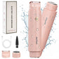 Heynemo Versatile 2-in-1 Electric Bikini Trimmer for Women: Waterproof Pubic Razor for Face Body Bikini Underarm Leg Arm, Pink
