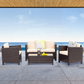 4 Pieces Wicker Sofa Set with Cushion