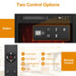 Heynemo 18" Electric Fireplace Insert, Recessed Fireplace Heater with Remote Control, Small Heater with Low Noise, Adjustable Temperature, 8H Timer, Adjustable Flame Brightness, 110V/1500W, Black