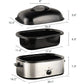 Superjoe 18 Quart Roaster Oven with Self-Basting Lid Removable Pan, Stainless Steel Silver-1