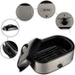 Superjoe 18 Quart Roaster Oven with Self-Basting Lid Removable Pan, Stainless Steel Silver-1