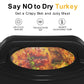 Superjoe 18 Quart Electric Roaster Oven with Self-Basting Lid, Turkey Roaster Oven Buffet with Removable Pan, Cool-Touch Handles, Red