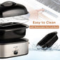 Superjoe 22 Quart Roaster Oven with Self-Basting Lid Turkey Roaster Electric Food Warmer, Stainless Steel