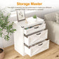RoyalCraft White 3 Drawer Dresser, Wood X-shaped Chest of Drawers for Bedroom, Farmhouse Wide Nightstand with Drawers Cabinet for Bedroom, Living Room, Hallway, Entryway