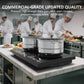Sunvivi Portable Dual Induction Cooktop, Commercial-Grade Electric Countertop Burner with Timer, Induction Hot Plate with LED Screen, 8 Power(100W-1000W/800W) & 8 Temp Setting(176°F-518°F), Black